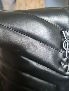 Small Black Quilted Crossbody Bag with Subtle Metal Monogram